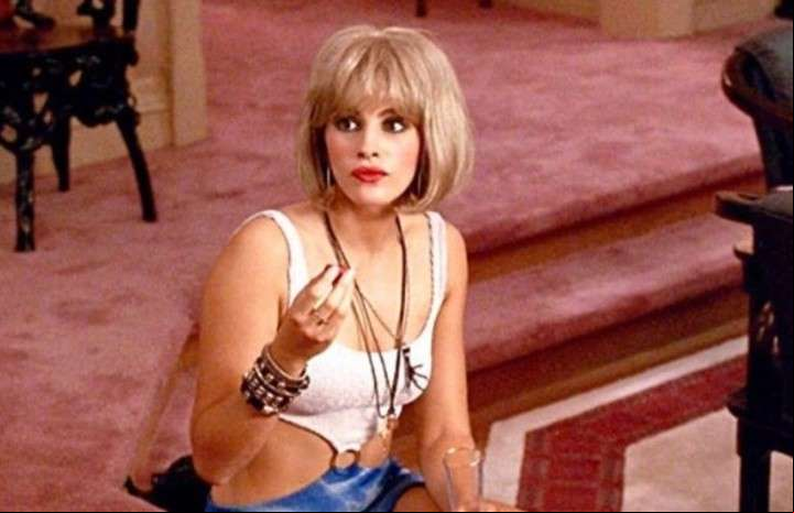 Julia Roberts como Vivian Ward, la prostitua de "Mujer bonita".