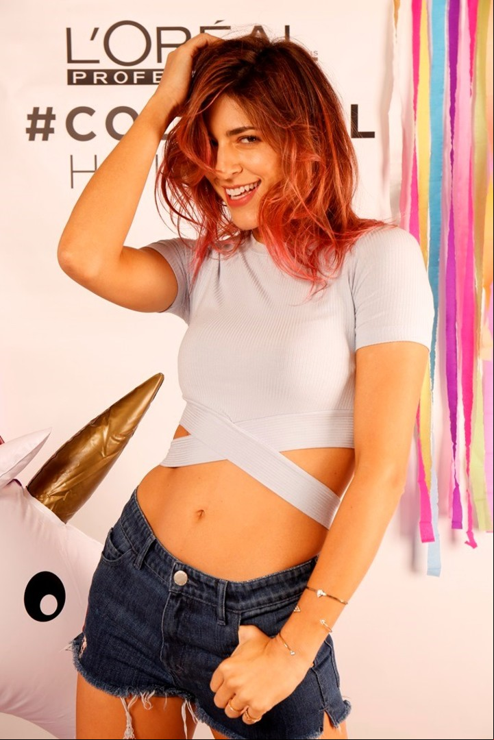 Naty, en su etapa de modelo. 