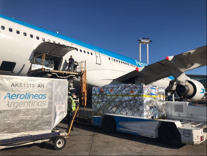 Aviones de Aerolíneas llevan las compras desde EEUU. Foto: Archivo.