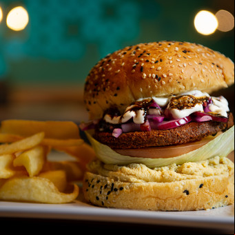 Hamburguesa de falafel