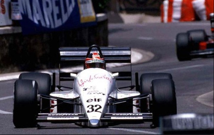 Larrauri con el Eurobrun 1988.