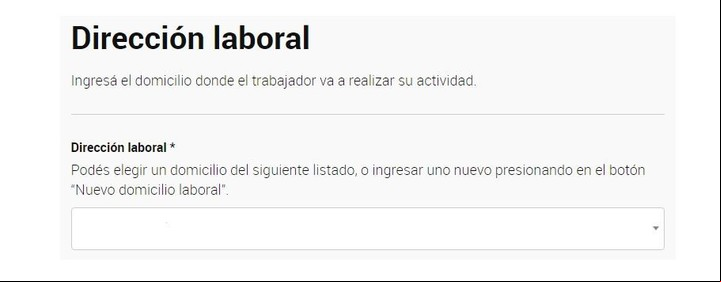 AFIP. Dirección laboral