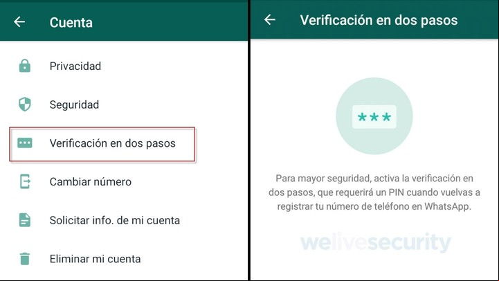 Al momento de habiitar la verificación en dos pasos, WhatsApp solicitará un PIN de seis dígitos.