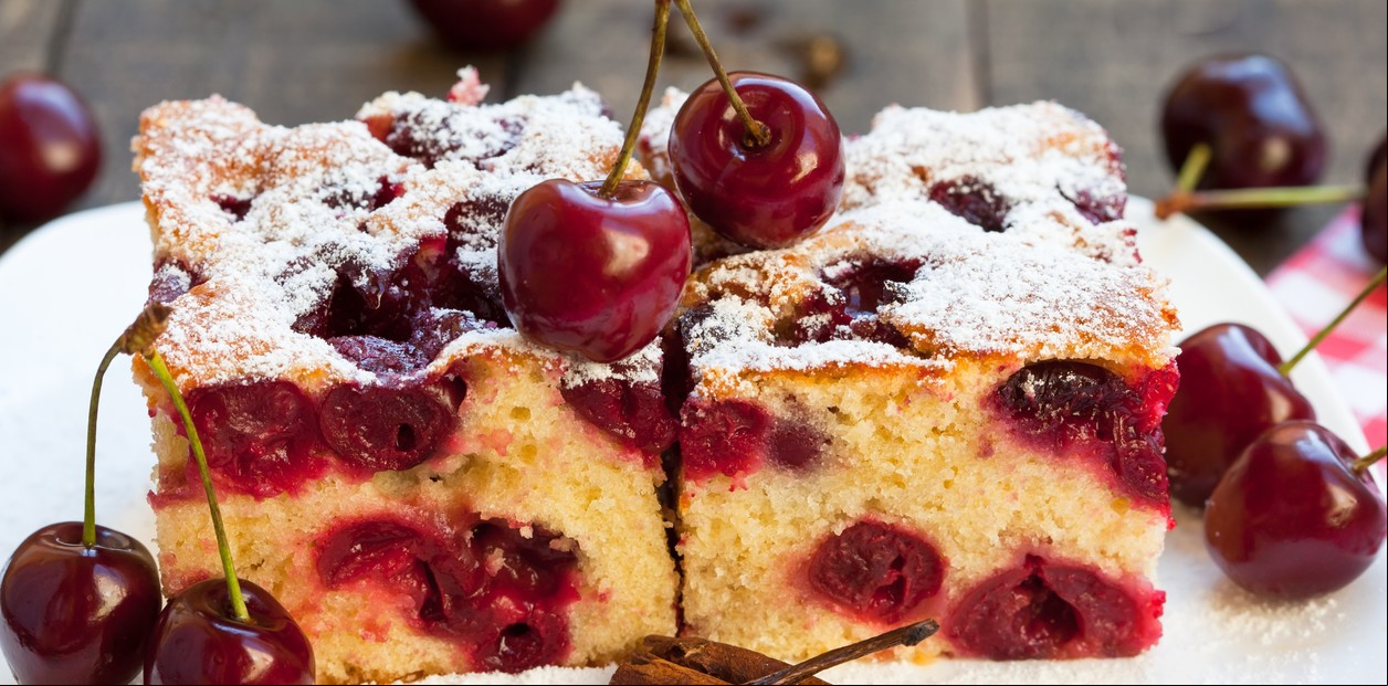 Receta de Torta fácil con cerezas