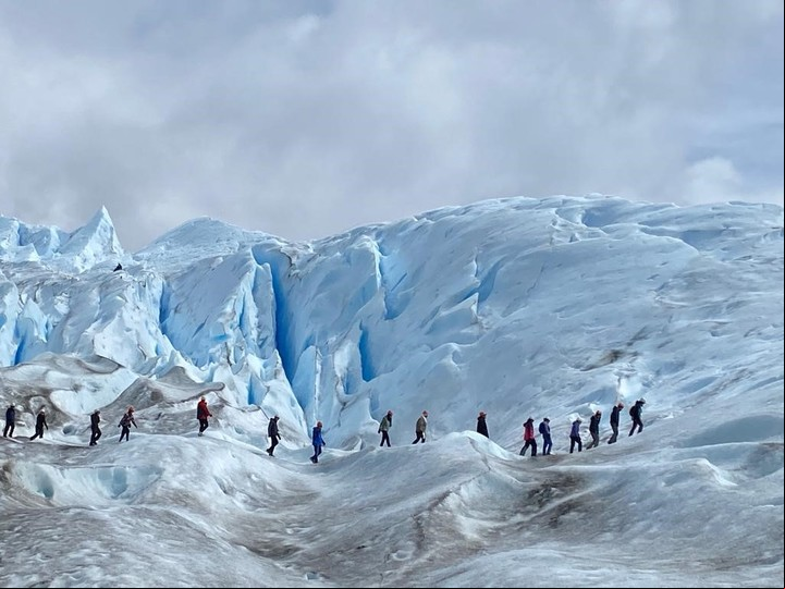 Minitrekking sobre el glaciar Perito Moreno, en Santa Cruz. Foto DP