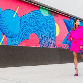 Frío en colores: violeta y  rosa Barbie, el dúo del momento