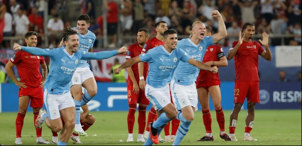 Por penales, el Manchester City de Julián Álvarez ganó por primera vez la Supercopa de Europa ante el Sevilla