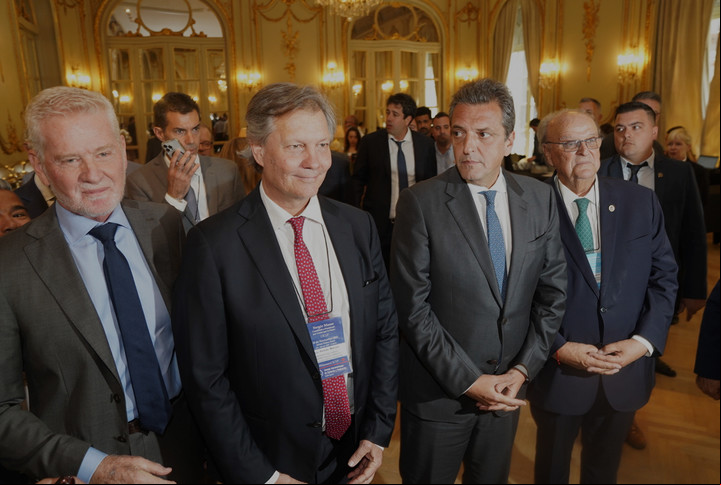 Francisco De Narváez, Marcos Pereda, Sergio Massa y José de Mendiguren
FOTO GUILLERMO RODRIGUEZ ADAMI - FTP
