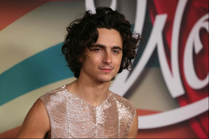 El francoestadounidense Timothée Chalamet, en la alfombra roja de "Wonka", en París. Foto AFP