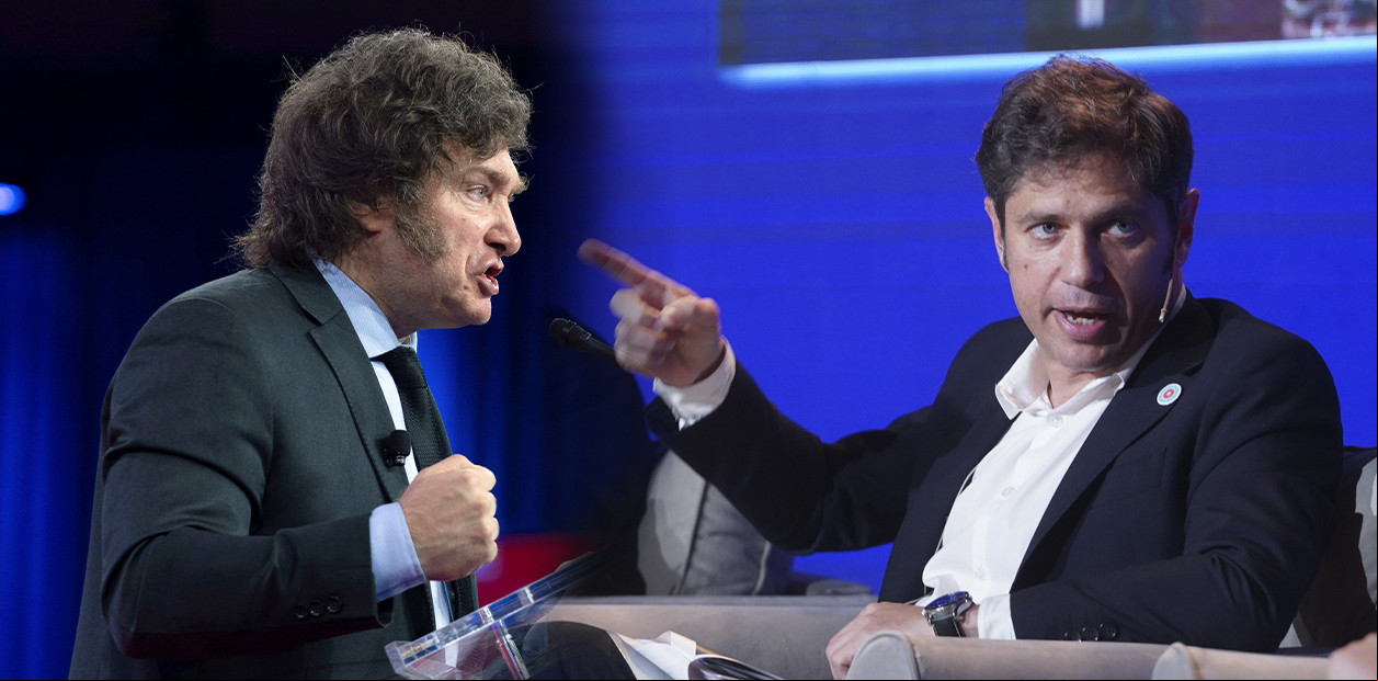 "Inútil", "inepto", "payaso": la encuesta preferida de Javier Milei para pegarle a Axel Kicillof