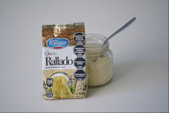 Queso rallado Tregar.
Foto: Guillermo Rodríguez Adami.