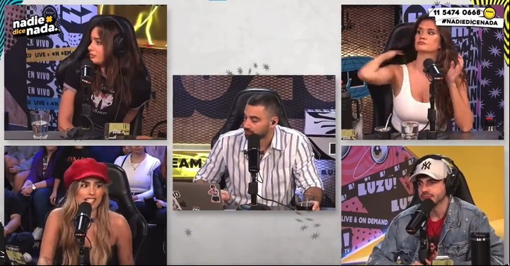 Julieta Poggio estuvo como invitada en "Nadie dice nada" de Luzu TV.