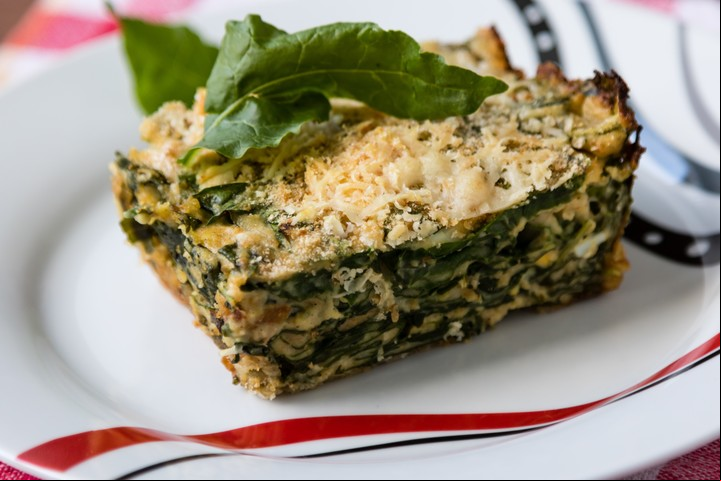 Budín de espinaca