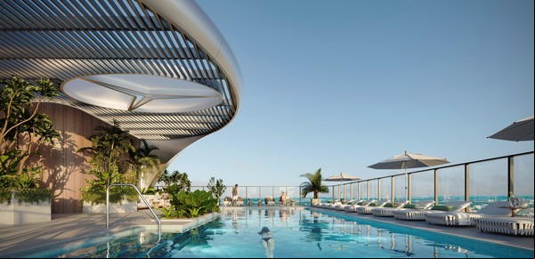 Con simulador de Fórmula 1 y los mejores amenities de Miami: cómo es el edificio de lujo de Mercedes-Benz