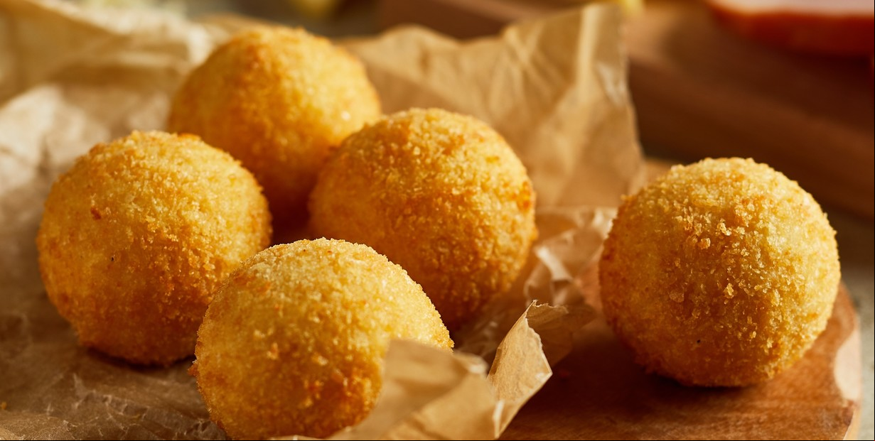 Receta de Bombas de papa rellenas de queso