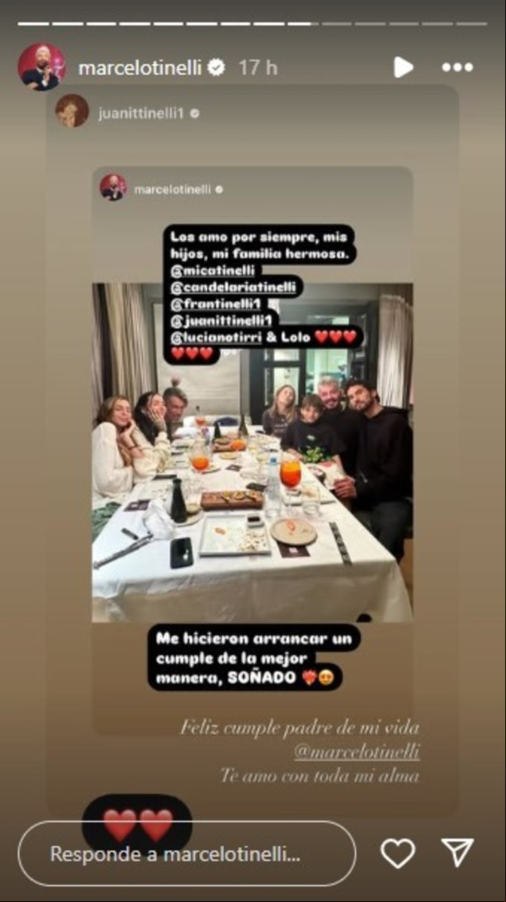 Juanita Tinelli le dedicó unas sentidas palabras a su papá, Marcelo en el día de su cumpleaños.