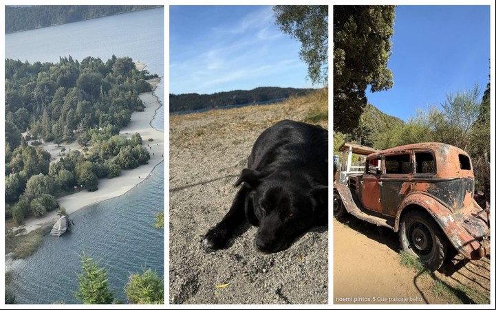 Algunas de las fotos que compartió Ángel de Brito de su viaje por Bariloche. Fotos: Instagram.