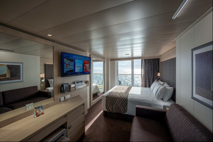 El camarote con balcón con vista al mar. Foto MSC Cruceros