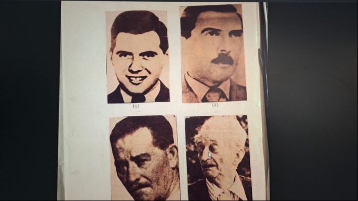 Fotos de Mengele en diversas etapas de su vida incluídas en el prontuario policial.