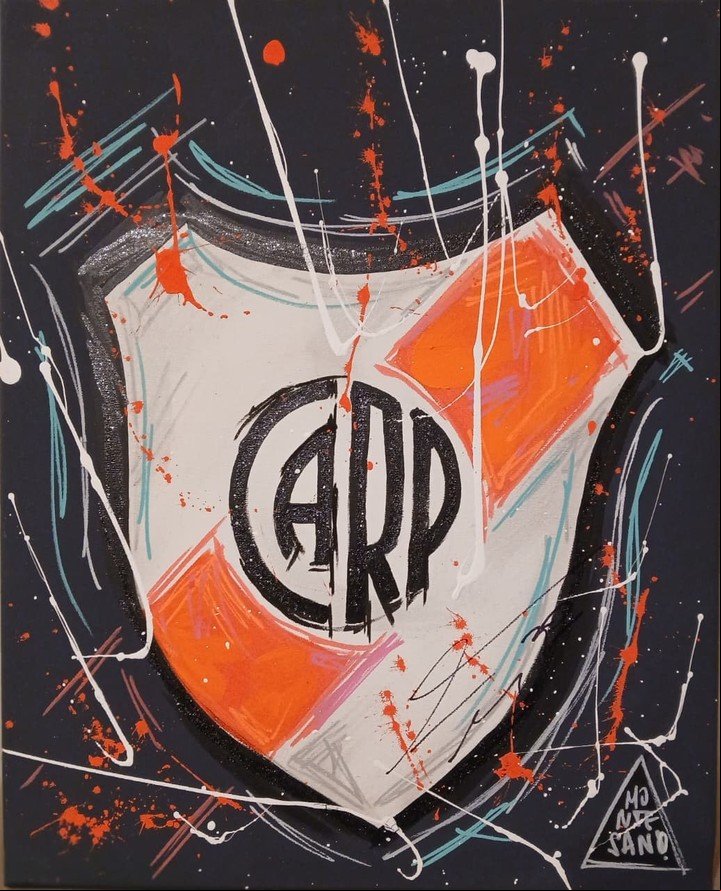 La obra de arte de la reconocida artista plástica azuleña Daniela Montesano, que lleva la firma de Franco Mastantuono