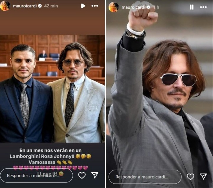 Mauro Icardi volvió a hacer referencia a Johnny Depp tras la audiencia de divorcio con Wanda Nara.