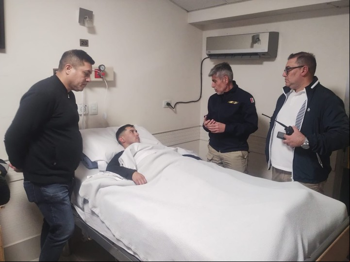 Aldo Lencina se encuentra internado el Hospital Policlínico Policial de Córdoba tras el incidente durante el control de alcoholemia. Foto Ministerio de Seguridad de Córdoba