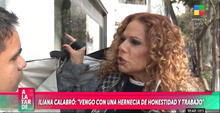 Iliana Calabró se mostró enojada por los dichos de Eduardo Feinmann. Foto: Captura TV.