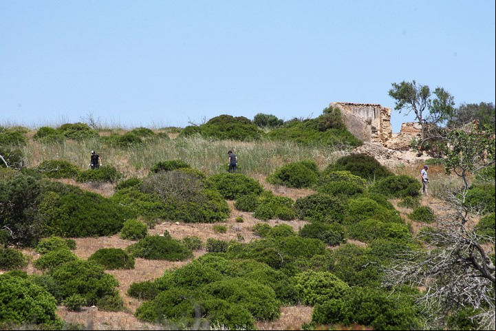 Así es el área cercada que está barriendo la policía estos días en Portugal. Foto: EFE