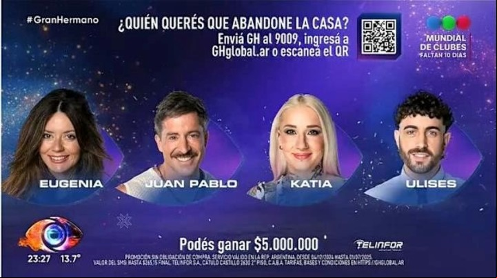 Así quedó conformada la placa de nominados rumbo al domingo. El lunes se irá uno de los cuatro.