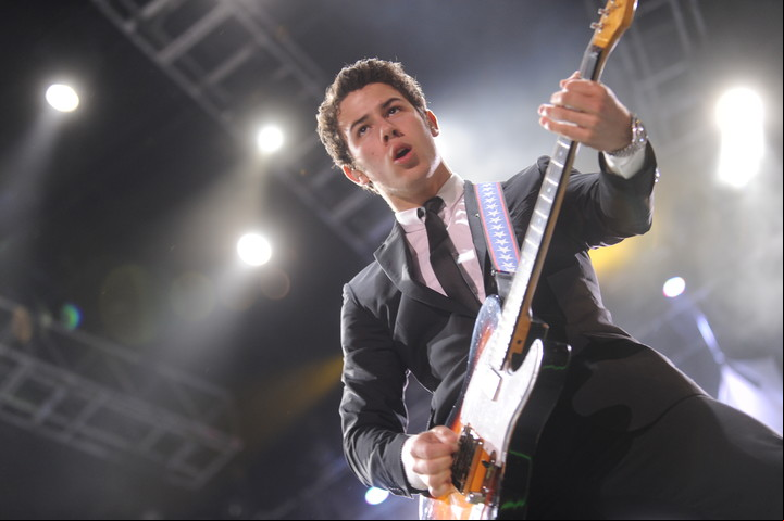 Nick Jonas en vivo en el estadio GEBA, en 2011. Foto Martin Bonetto